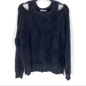 Michael Stars | Fuzzy Shoulder Cut Out Sweater SzS